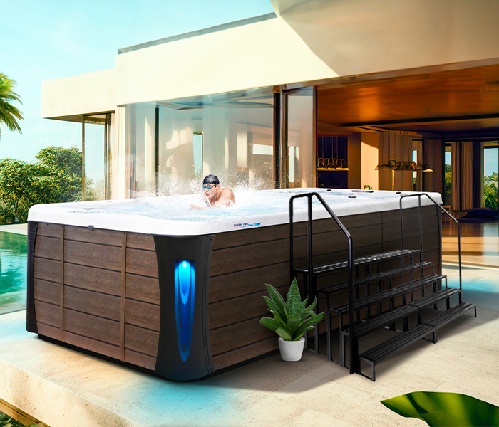 Calspas hot tub being used in a family setting - Sandy